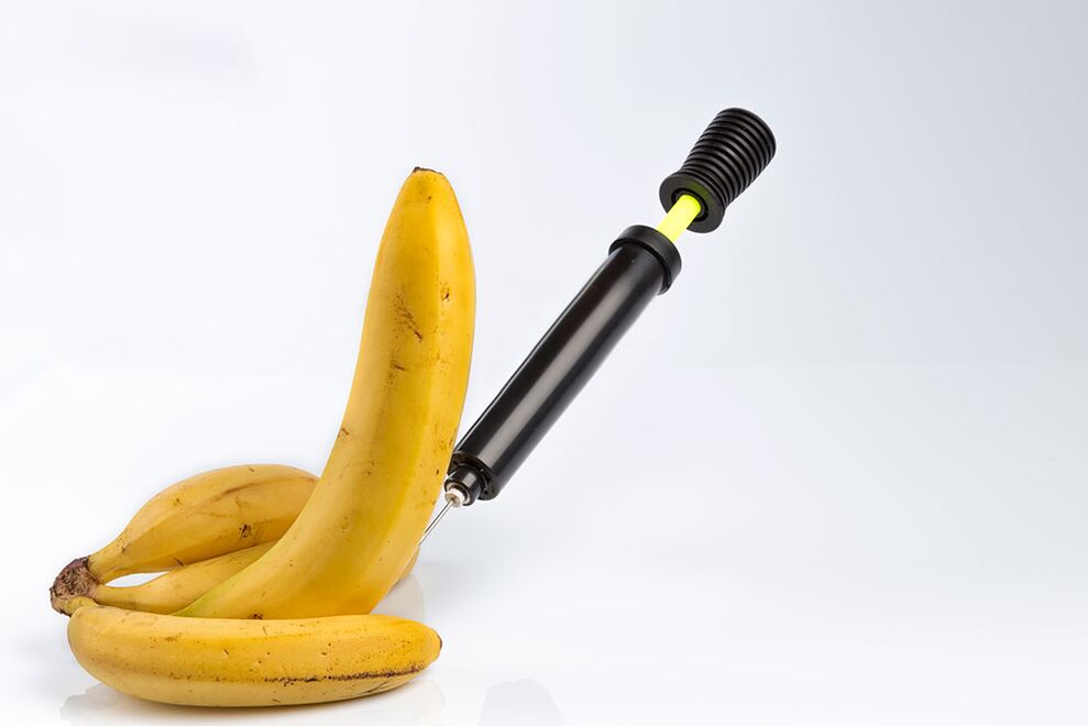 injeção de banana simula injeção de aumento do pênis